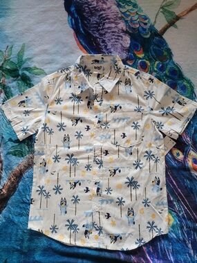Brand New Kids Hawaiian  Bluey Button Up